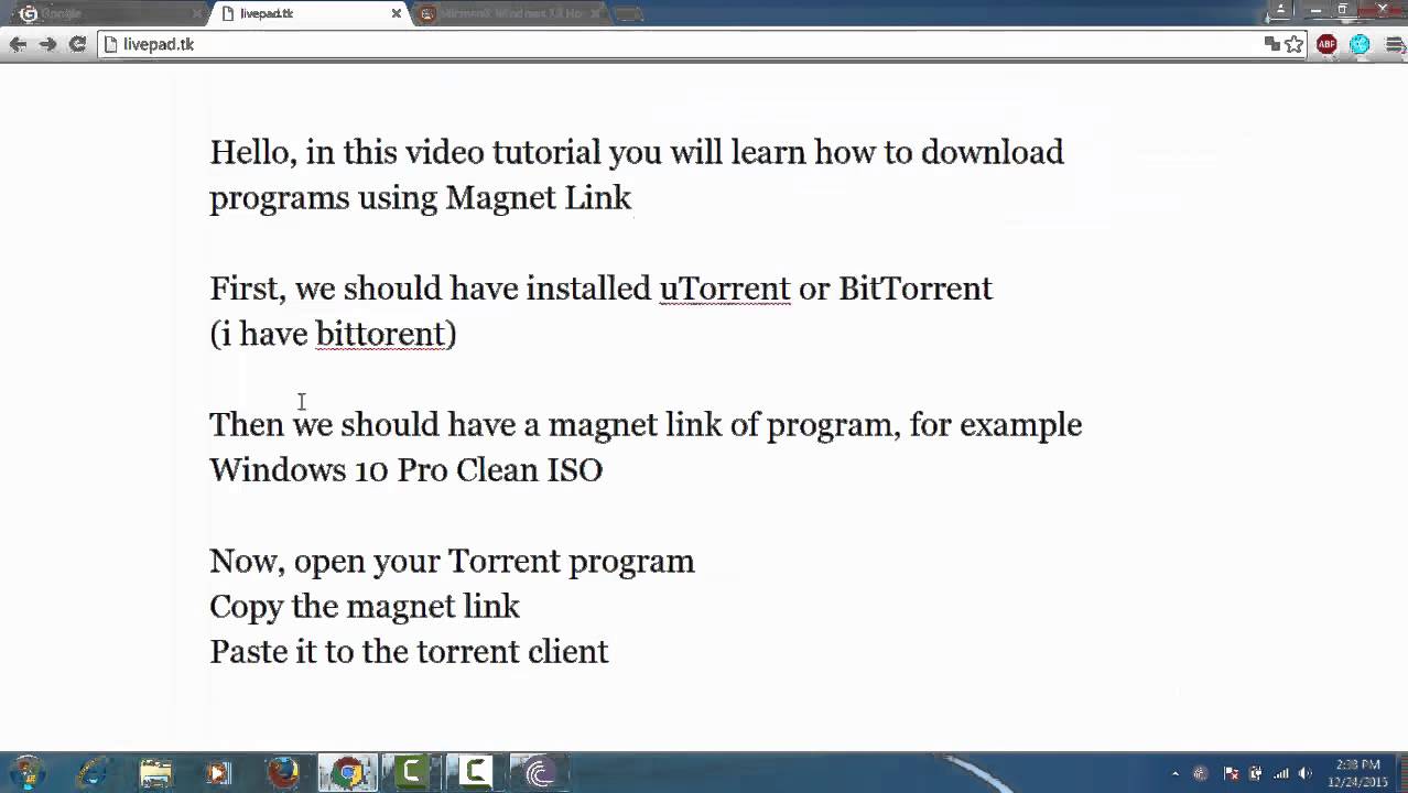 how to download torrent from magnet link utorrent